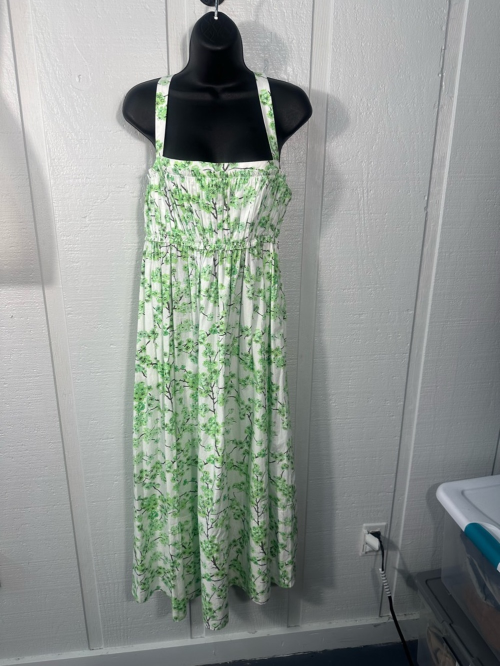 J Crew Green and White Floral Strapless Sundress Size 6 EUC - Picture 2 of 8
